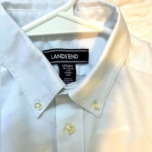 Lands End Boys White Button Down Size 5-6 - New